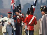 Dernier verre avant d'entamer la grande bataille (reconstitution de la bataille de Waterloo).