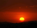 Reflets du soleil couchant dans la brousse tanzanienne....