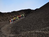Couleurs contrastant sur la lave de l'Etna