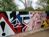 Mur d'expression libre au Parc des Templiers d'Epinay sur Orge (Essonne).